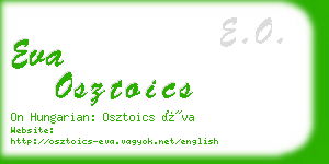 eva osztoics business card